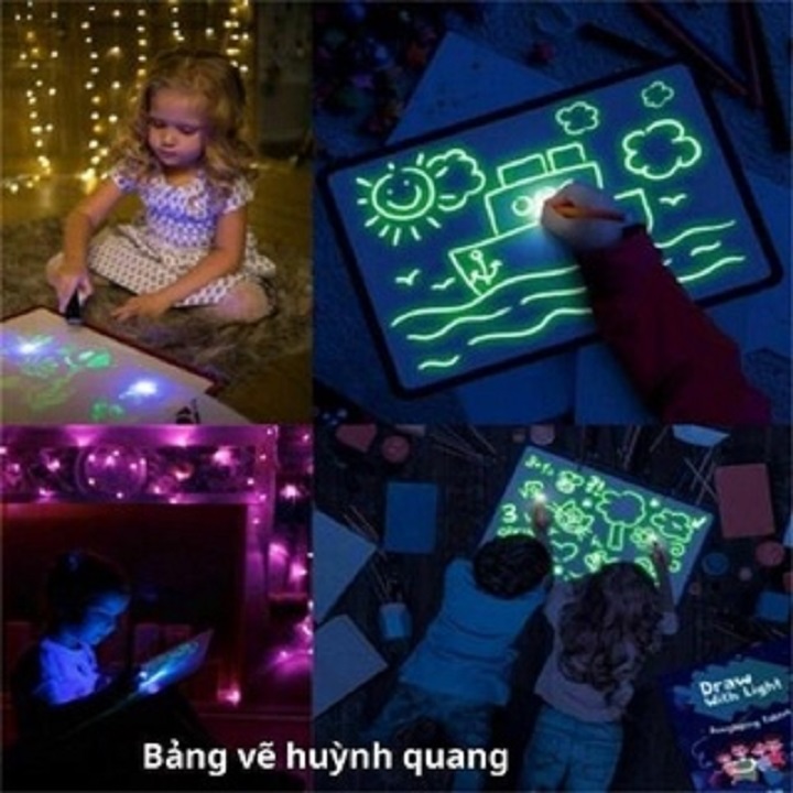 BẢNG VẼ DẠ QUANG PHÁT SÁNG 3D A4 CỰC ĐẸP CHO BÉ