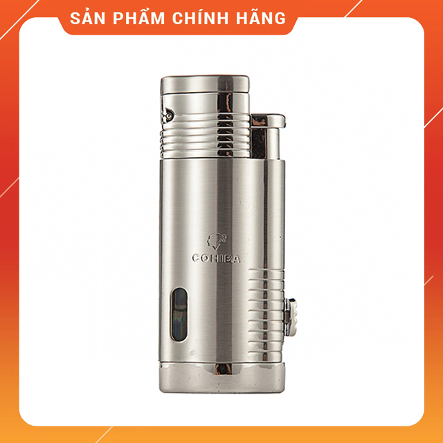 Vỏ Hộp Quẹt Bật Lửa Cohiba Khò 3 Tia Kèm Đục COB-360 Thiết Kế Nhỏ Gọn Tiện Lợi Lửa Khò Mạnh Mẽ - Dùng Gas Cao Cấp (KHÔNG XĂNG KHÔNG GAS)