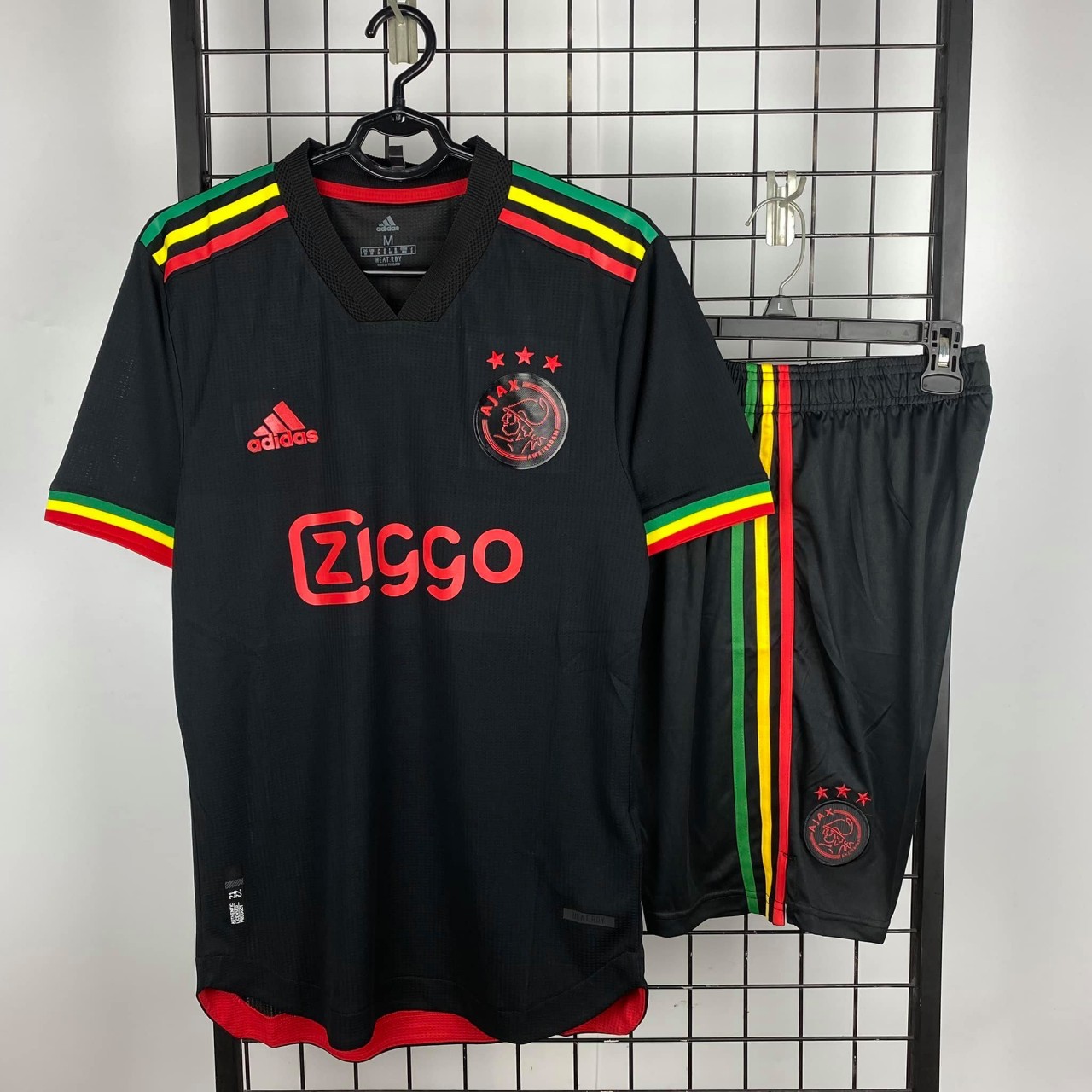 HOÀN TIỀN 15% - Áo Bóng Đá CLB Ajax Amsterdam - Sân Khách -Đen -Vải Polyeste- Bản Thi Đấu Quốc Tế - Co Giãn 4 Chiều