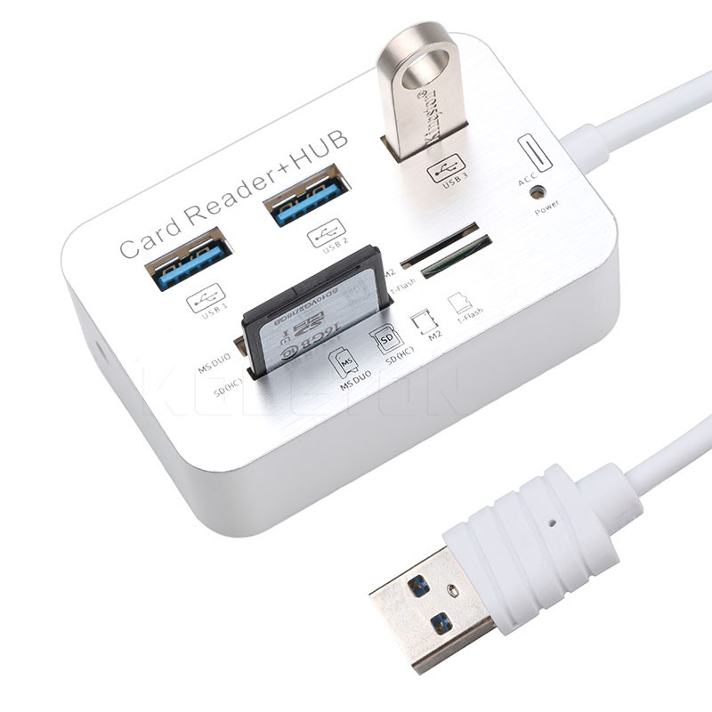 480 mbps5 mbps mini usb 2.0 network hub card reader high-speed usb hub combo with ms sd m2 tf card reader 3 port usb splitter for laptop