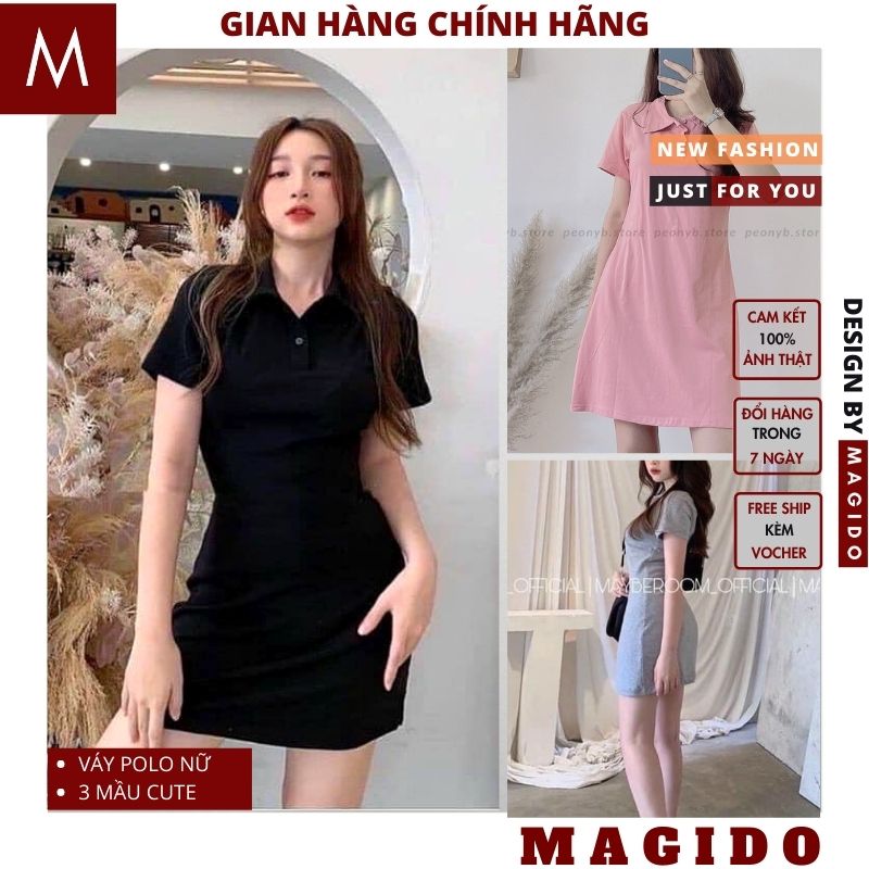 Đầm Polo Nữ 💚váy polo Dáng Ôm Váy Nữ Ngắn Body Ngắn ngắn tay ,phong cách hàn quốc váy ôm cổ đức GIAN HÀNG CHÍNH HÃNG MAGIDO (ẢNH THẬT)