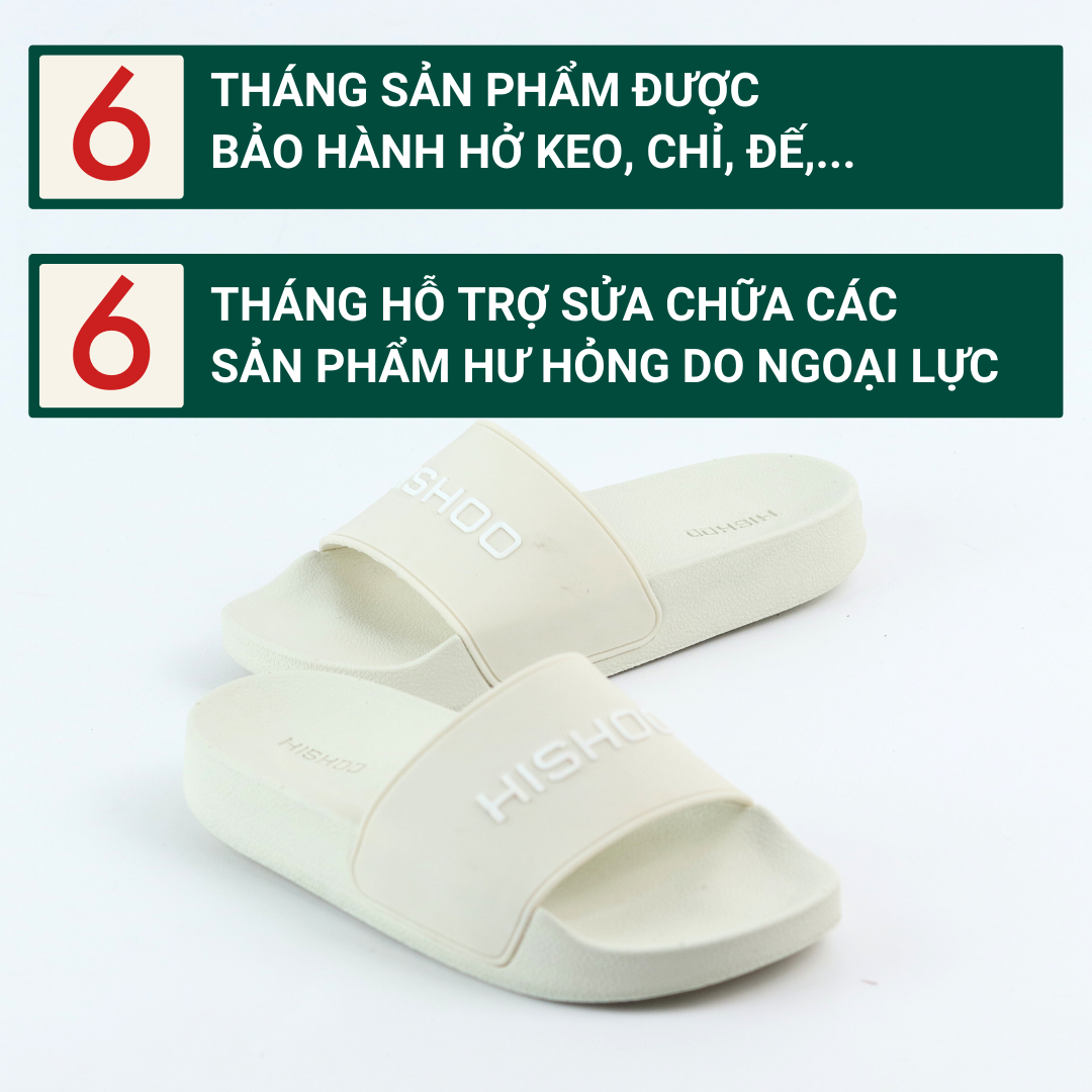 Dép quai ngang slipper quai nhựa Kem trẻ em cao cấp nam, nữ HISHOO siêu nhẹ thời trang size 36 - 45 N333