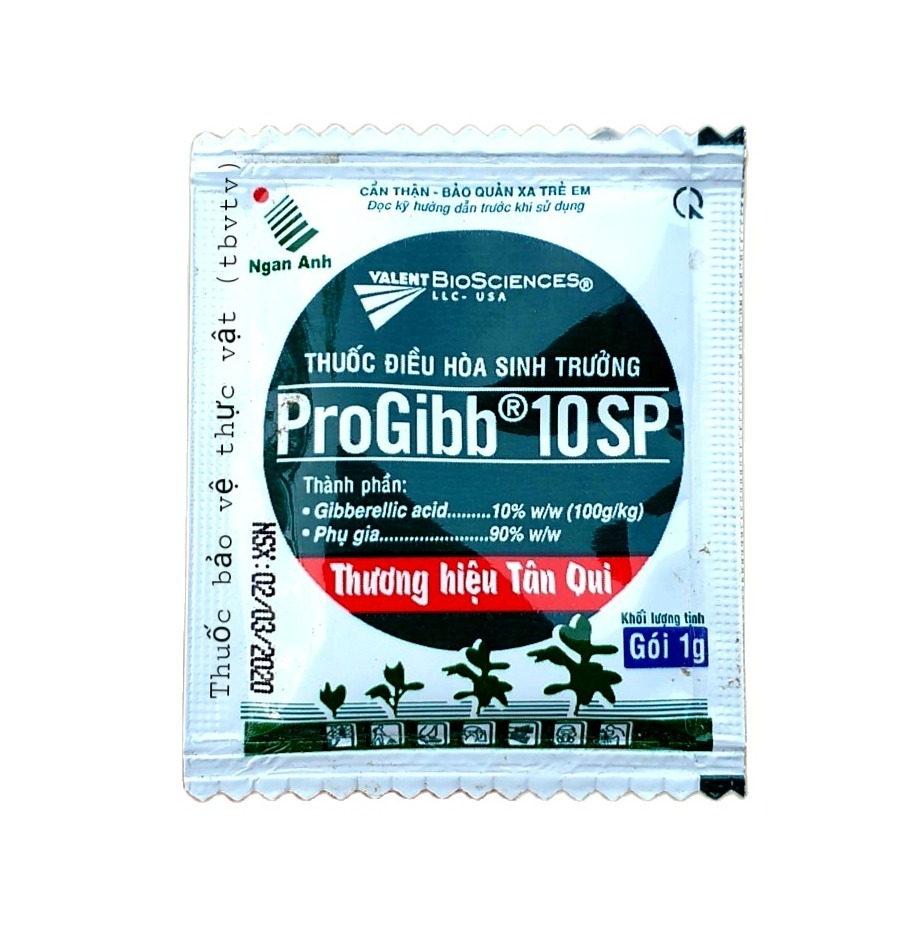 (Combo 10 gói) Th uốc điều hoa sinh trưởng ProGibb 10SP (1g) cho rau, hoa lan, hoa cúc vv.. Phân bón lá