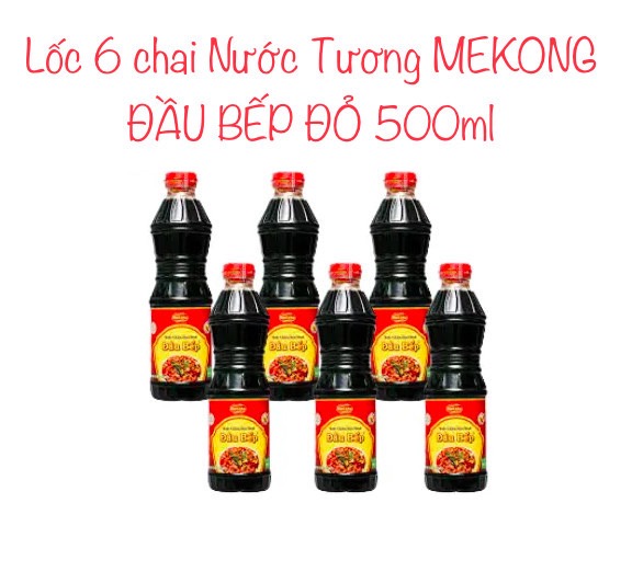 ( Lốc 6 chai ) Nước tương Đầu Bếp Đỏ Mekong 500ml