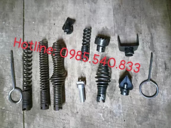 Dây thông tắc cống dùng cho máy khoan ( 15M dây + 6 đầu thông + đầu kết nối máy khoan )