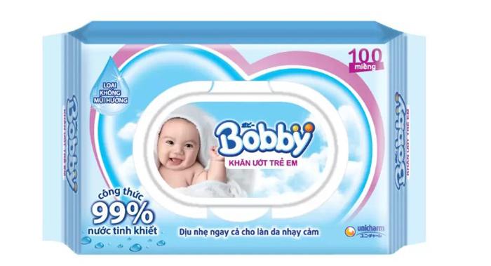 Combo 5 Gói Khăn Ướt Bobby 100 tờ Không Mùi
