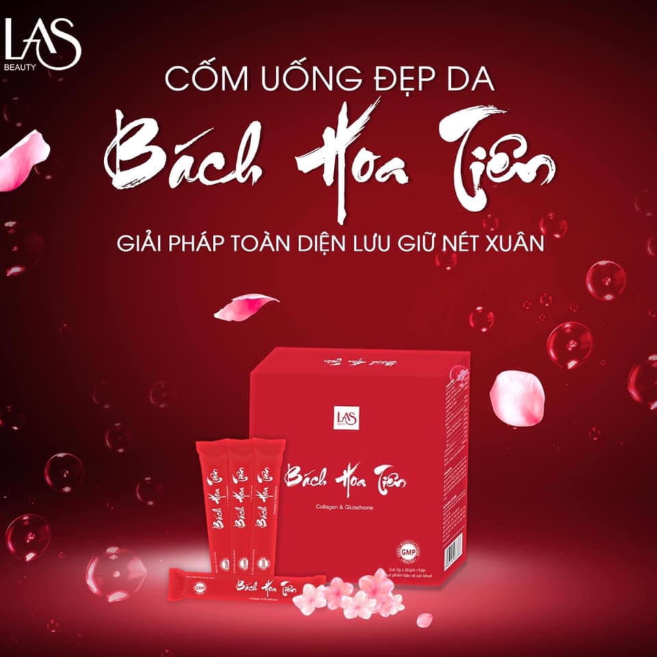 [Chính Hãng] cốm uống đẹp da Bách hoa tiên Las beauty, collagen bách hoa tiên the high, bách hoa tiên collagen THE HIGH