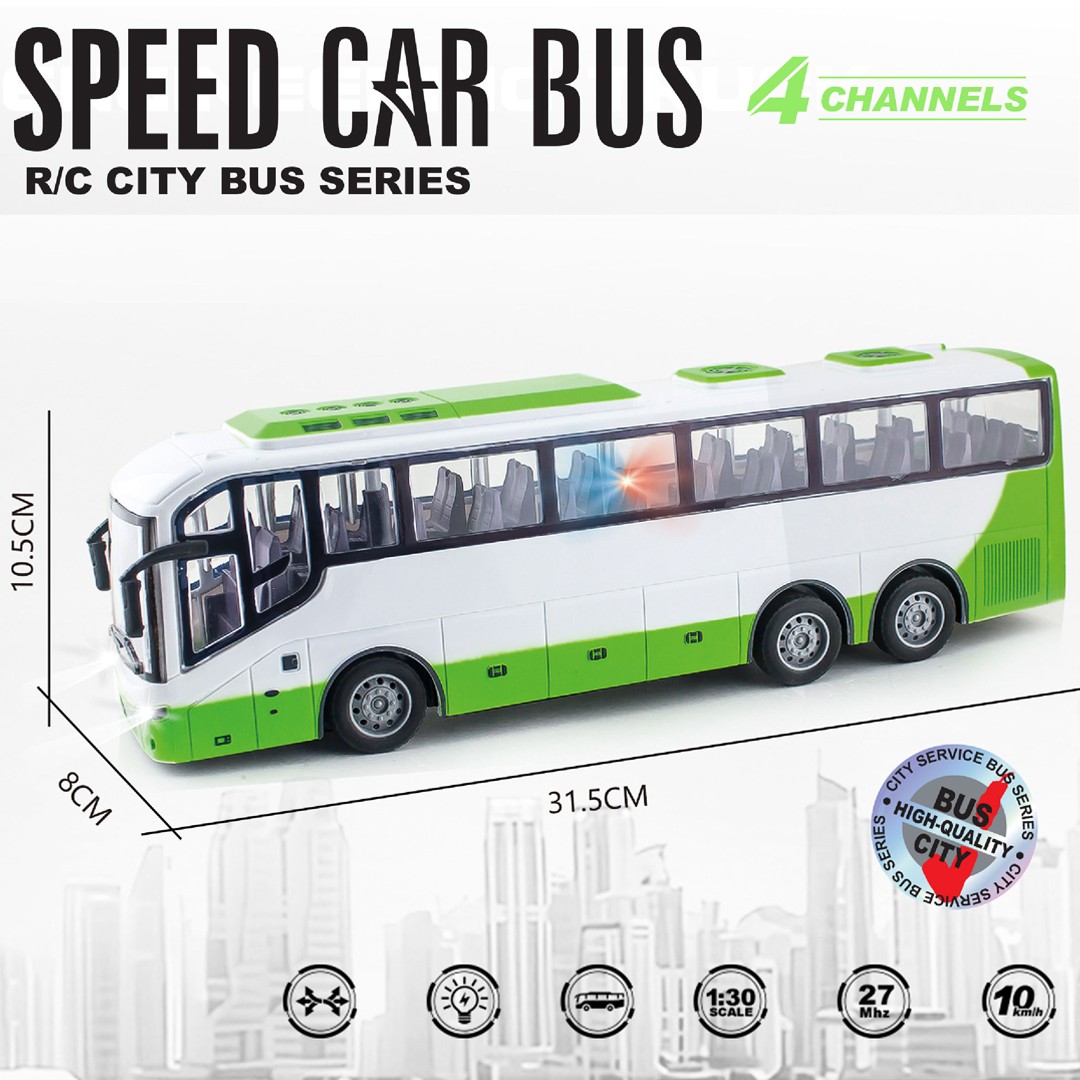 Mô hình xe bus thành phố cỡ lớn có đèn và nhạc