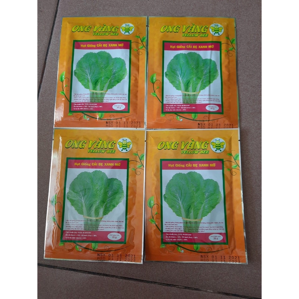 Hạt Giống Cải Bẹ Xanh Mỡ, 1 gói 20gr