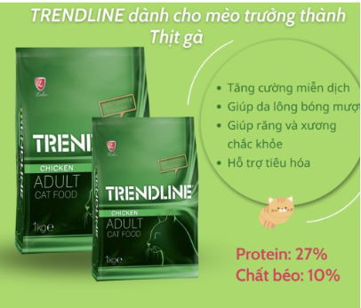 Thức ăn hạt trendline 1kg cho mèo - xuất xứ thổ nhĩ kỳ