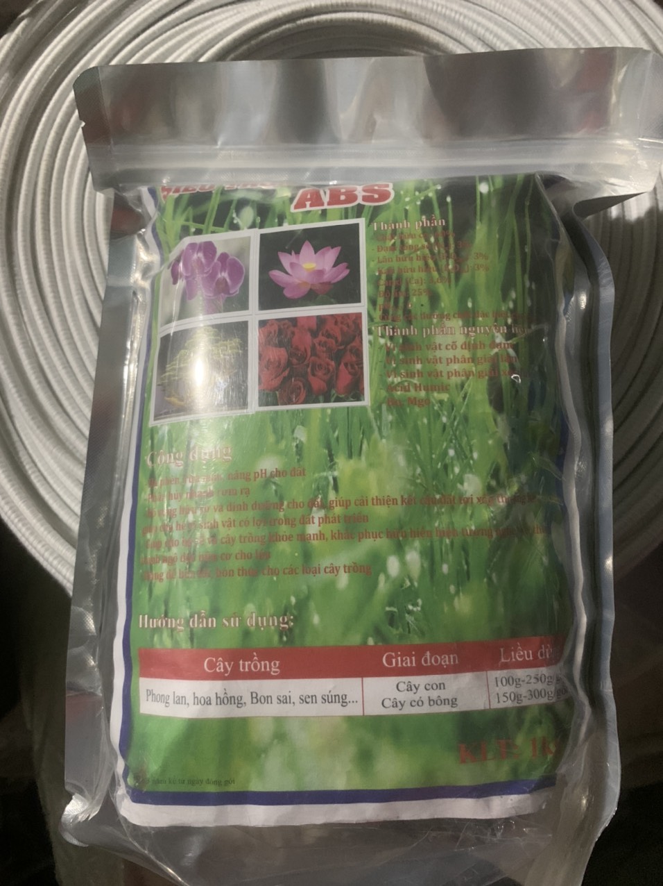 Phân trùn quế viên nén ABS gói 1kg tan chậm