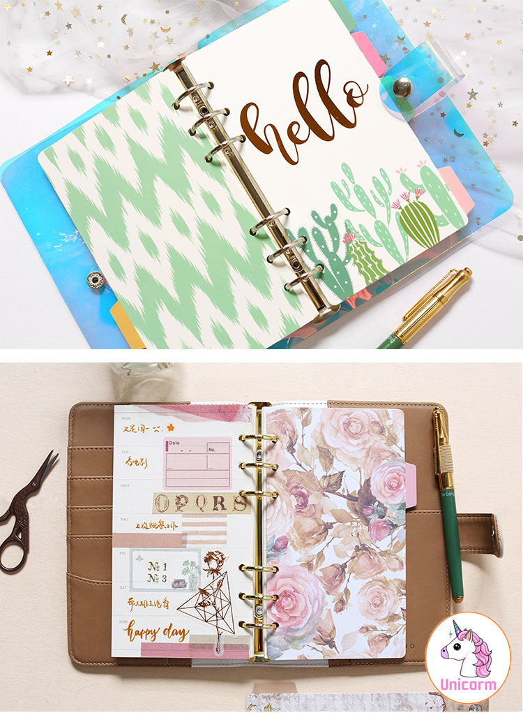 Tab 5 tấm Phân Trang Golden A5 cho Sổ Còng/Sổ Planner