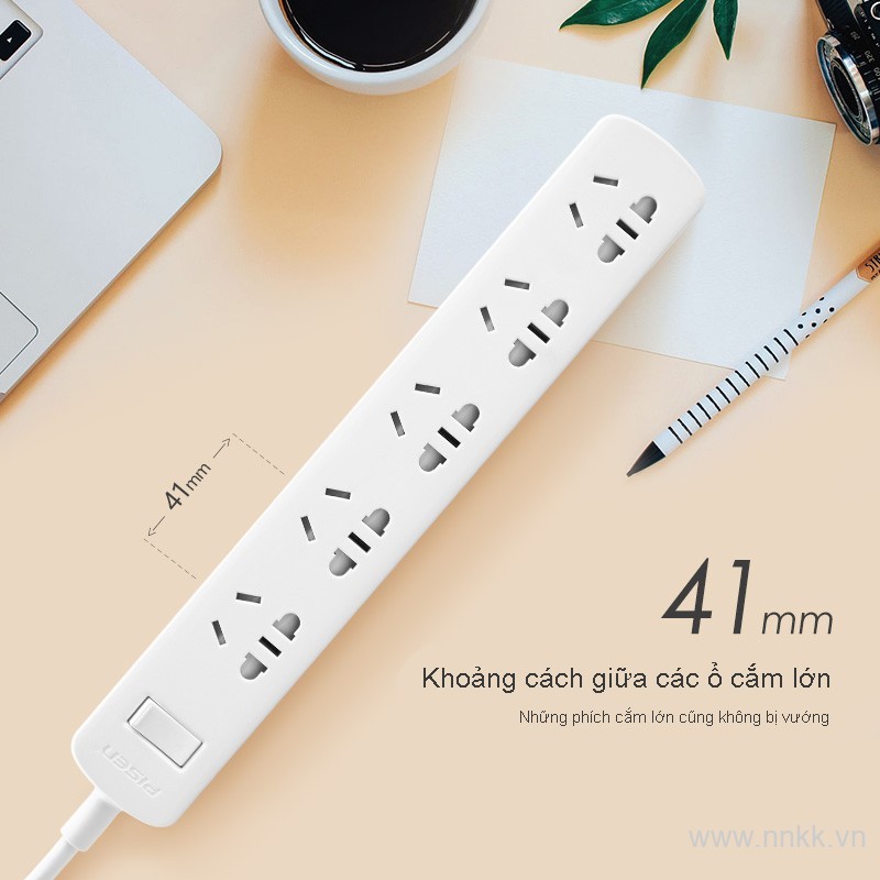 Ổ cắm điện Pisen 005-EP (5x AC , 5 Ổ điện ) - BH 18 Tháng