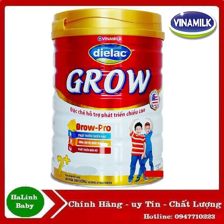 Sữa bột Vinamilk Dielac Grow 2+ cho trẻ 2_10 tuổi900g