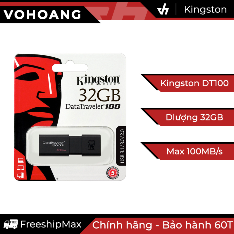 USB 32GB Kingston DataTraveler G3 chuẩn USB 3.0 tốc độ 100MB/s - Kingston DT100G3