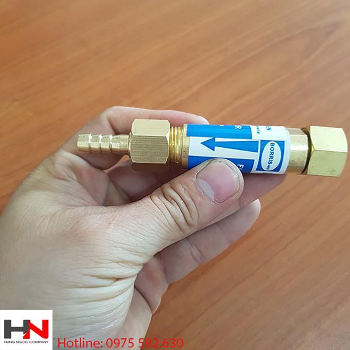 Van chống cháy ngược lắp đồng hồ oxy ren 17mm