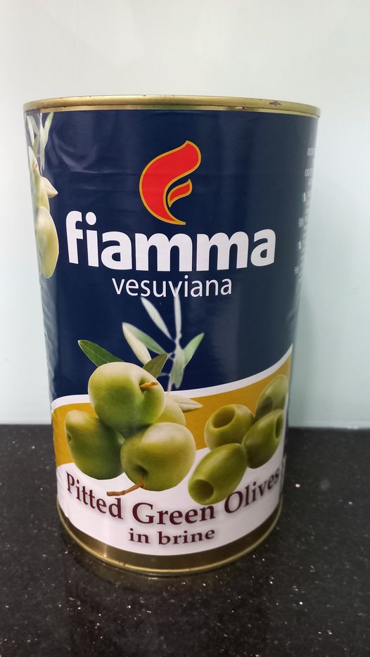 Ybarra- pitted green olives 4.1kg- trái oliu xanh tách hạt-expiry date: 2025