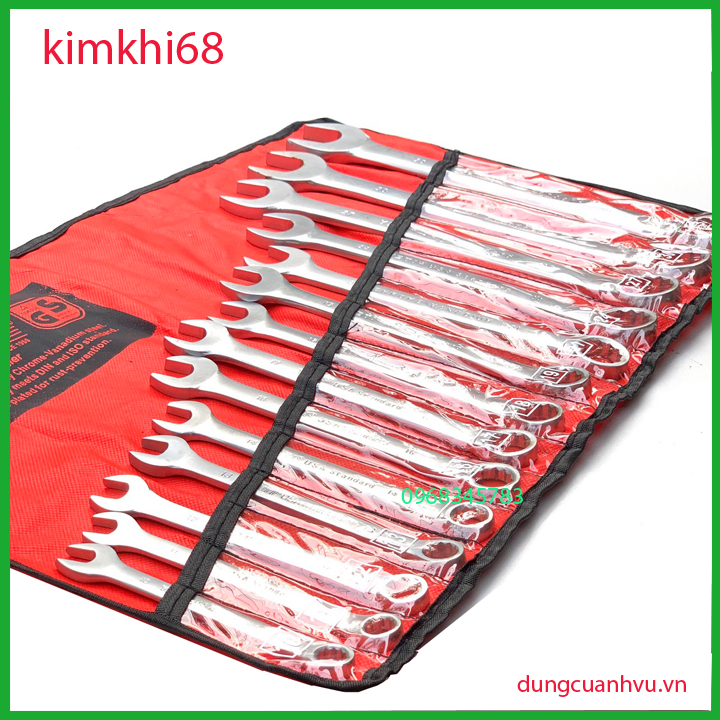 Bộ cờ lê 14 chi tiết 10- 32mm (khoá vòng miệng)