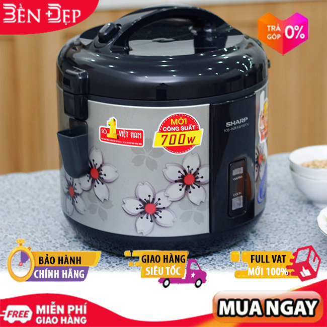 Nồi Cơm Điện Sharp KS-NR181STV "SS" - 1.8 Lít (Giá áp dụng giao tại HN, HCM& các tỉnh liên hệ shop)