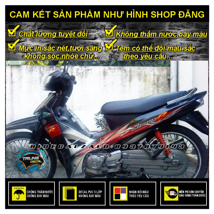 Tem rời sirius r phối đỏ đen