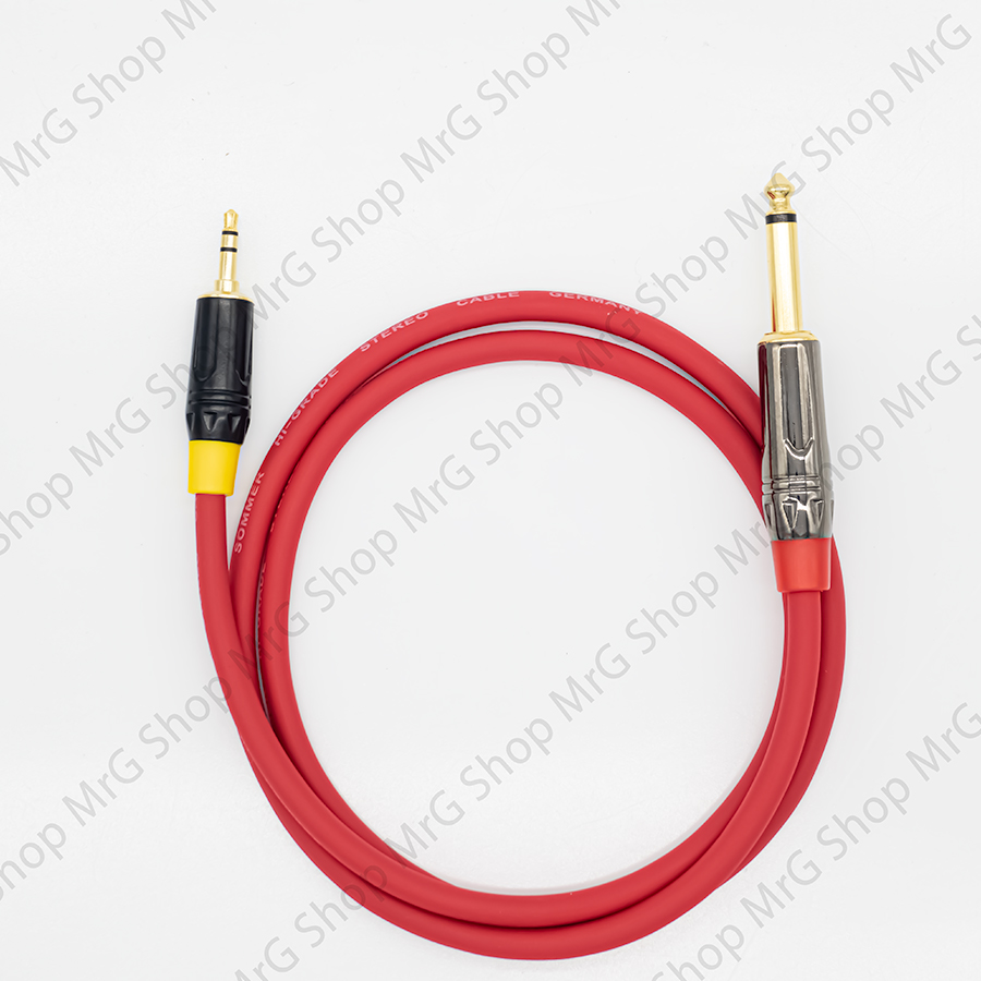 Dây Jack 6.5mm mono Ra 3.5mm stereo dài 4met 3met 2met 1met - MrG dây 3 5mm ra 6 Ly, dây 6 ly ra 3.5, dây âm thanh jạck 3.5 ra 6.5ly, cáp 3.5 ra 6ly, dây tín hiệu jack 6ly ra 3.5ly