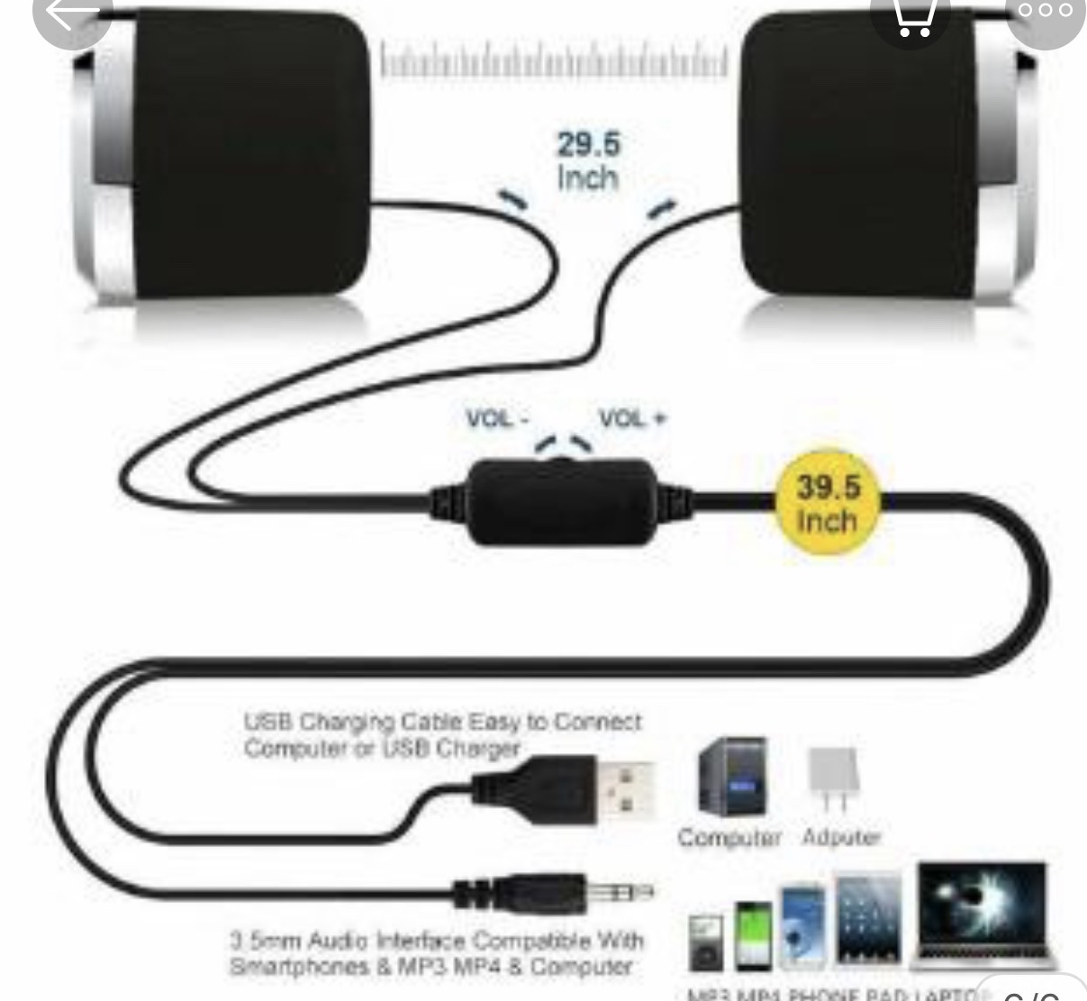 [HCM]Loa Máy Tính 2.0  HP DHS 2111 (2 cái/bộ) Đen