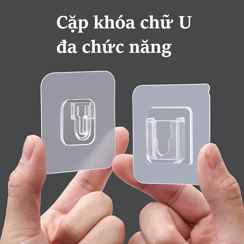 Cặp miếng dán dự phòng chữ u, miếng dán dự phòng kệ nhà tắm 7x7cm