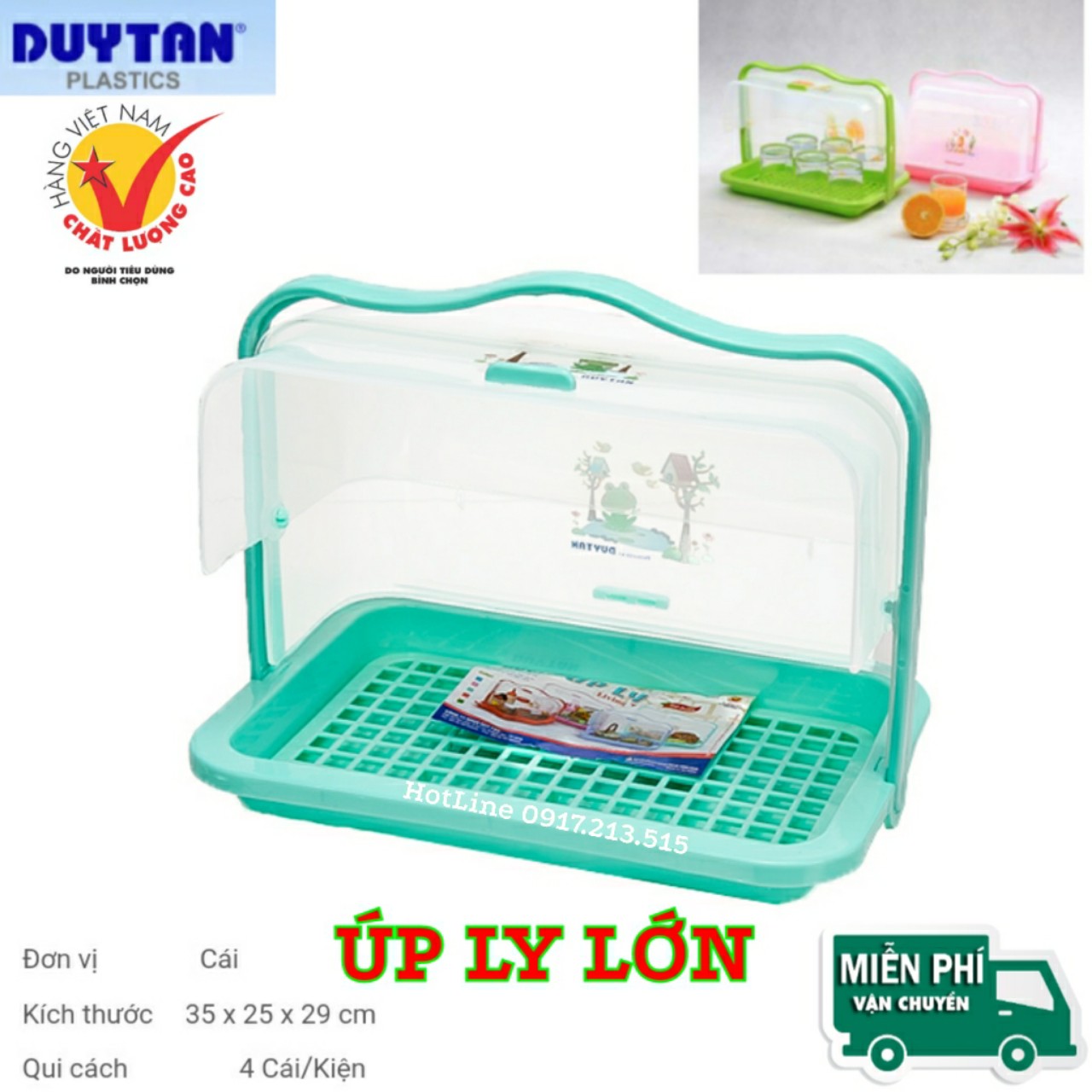 Khay úp ly có nắp Lớn Duy Tân