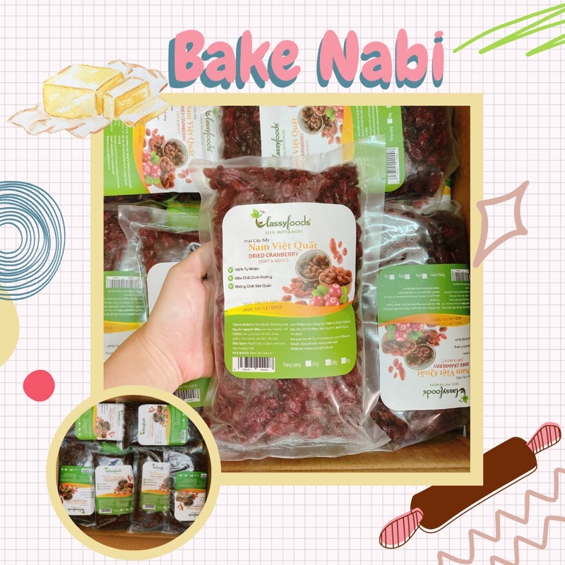 [SIÊU RẺ] CHIÊT LẺ NAM VIỆT QUẤT SẤY KHÔ (CRANBERRY)