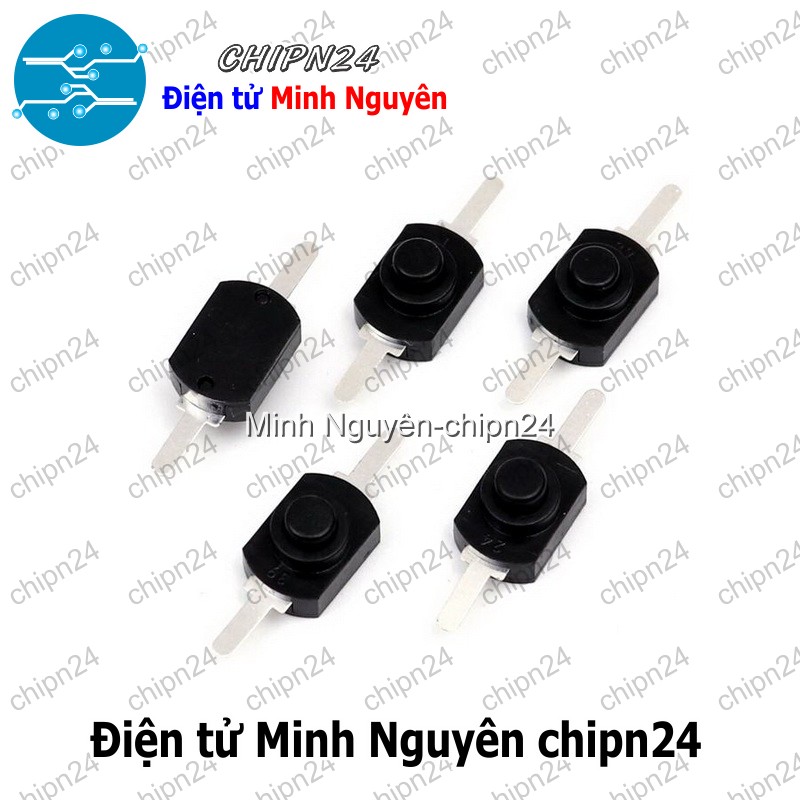 [3 cái] (F103.6) Công tắc đèn pin 2P 1208YD Đen - HH002842