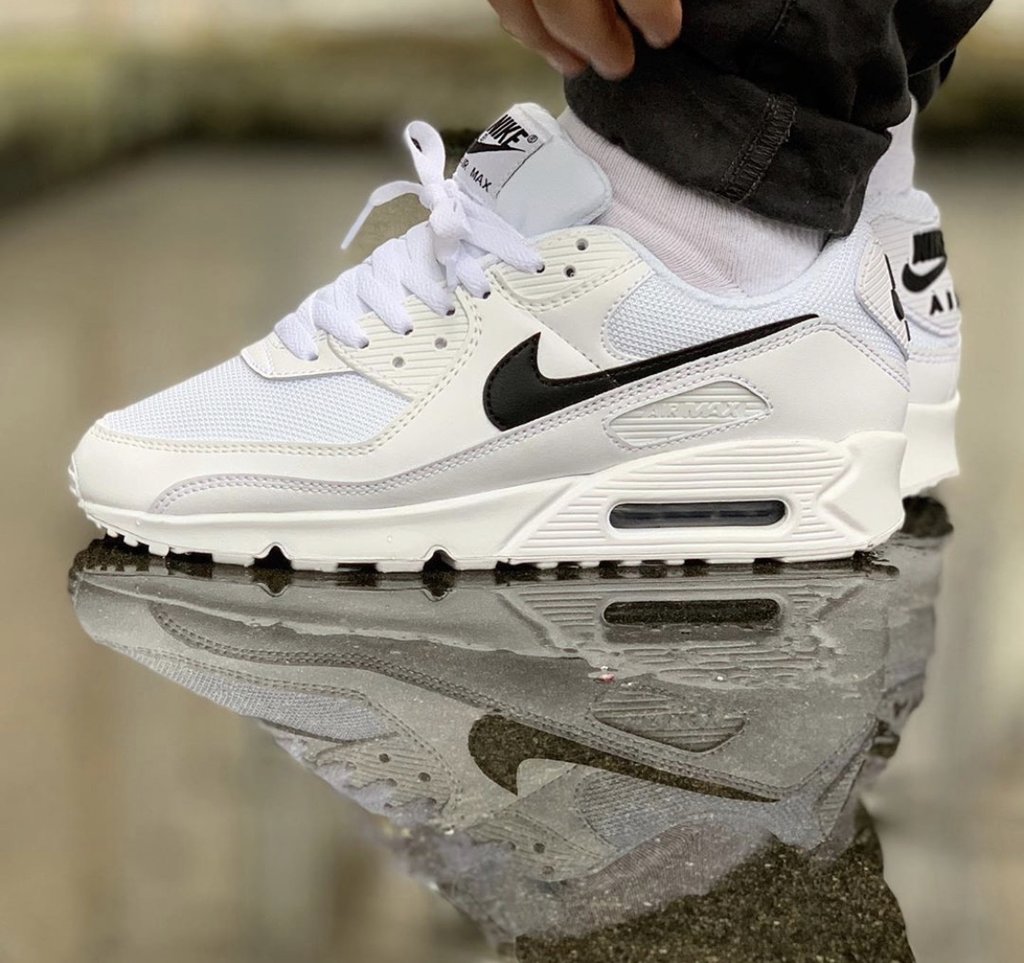 Giày thể thao sneaker Air max 90 White Black - Air max 3