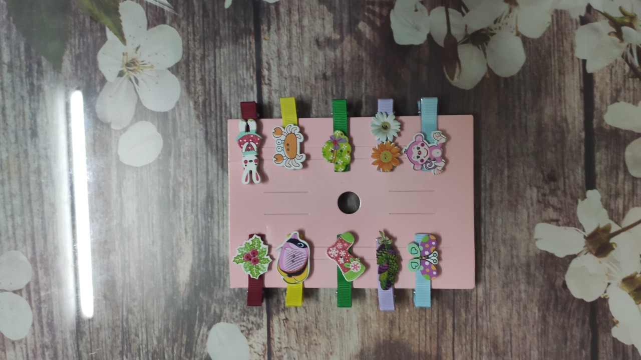 Combo 5/10 kẹp handmade cực xinh cho bé (kẹp lớn)
