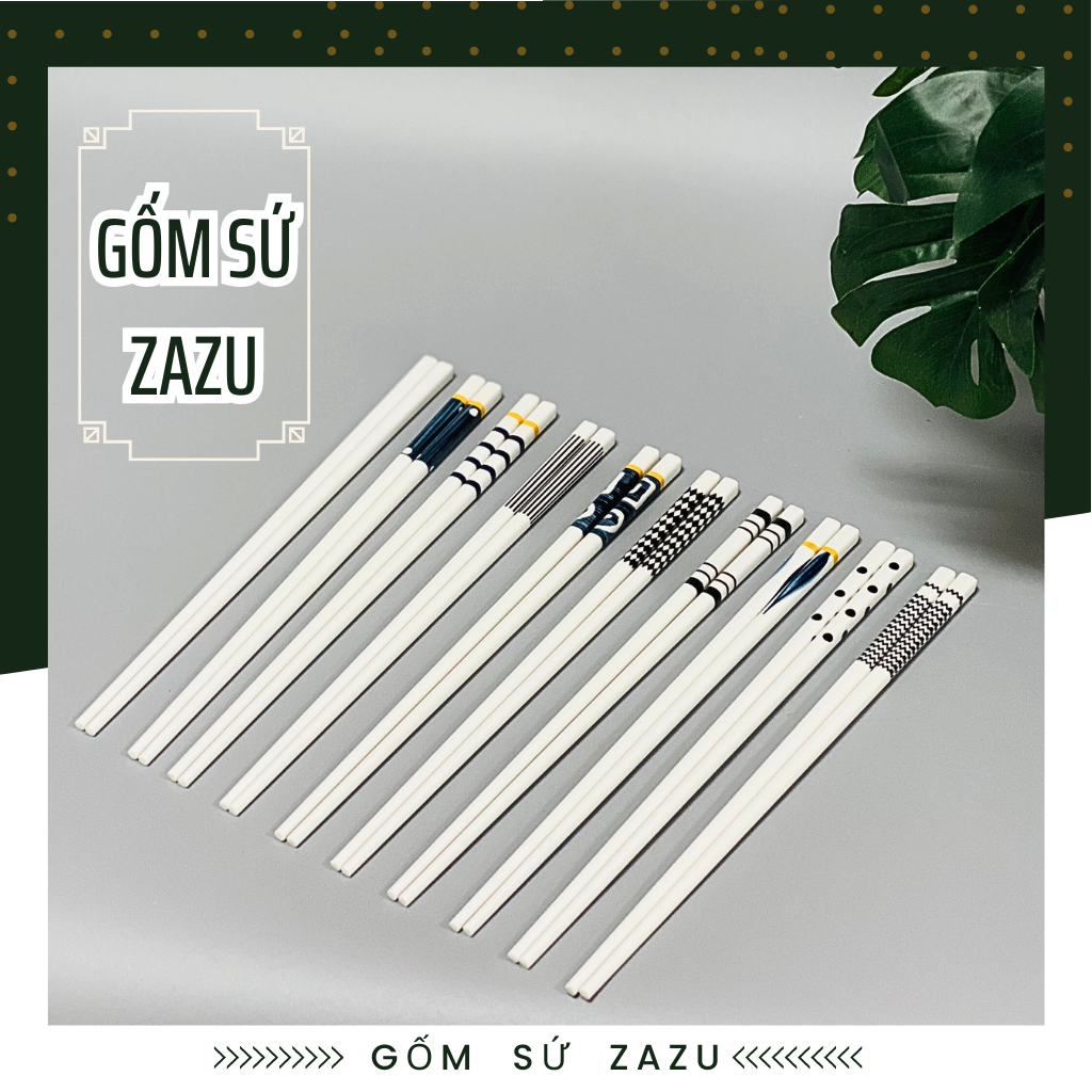 Đũa, Thìa Sứ Của Tiệm Gốm Nhà Sam, Thìa Đũa Với Nhiều Hoa Văn Họa Tiết Đa Dạng Nổi Bật