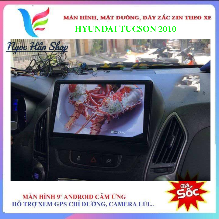 Màn hình cho xe HYUNDAI TUCSON 2010, hệ điều hành Adroid 10.1, tương thích với nhiều định dạng video, hình ảnh sắc nét, âm thanh trung thực - lap man hinh cho xe oto, camera hanh trinh 360