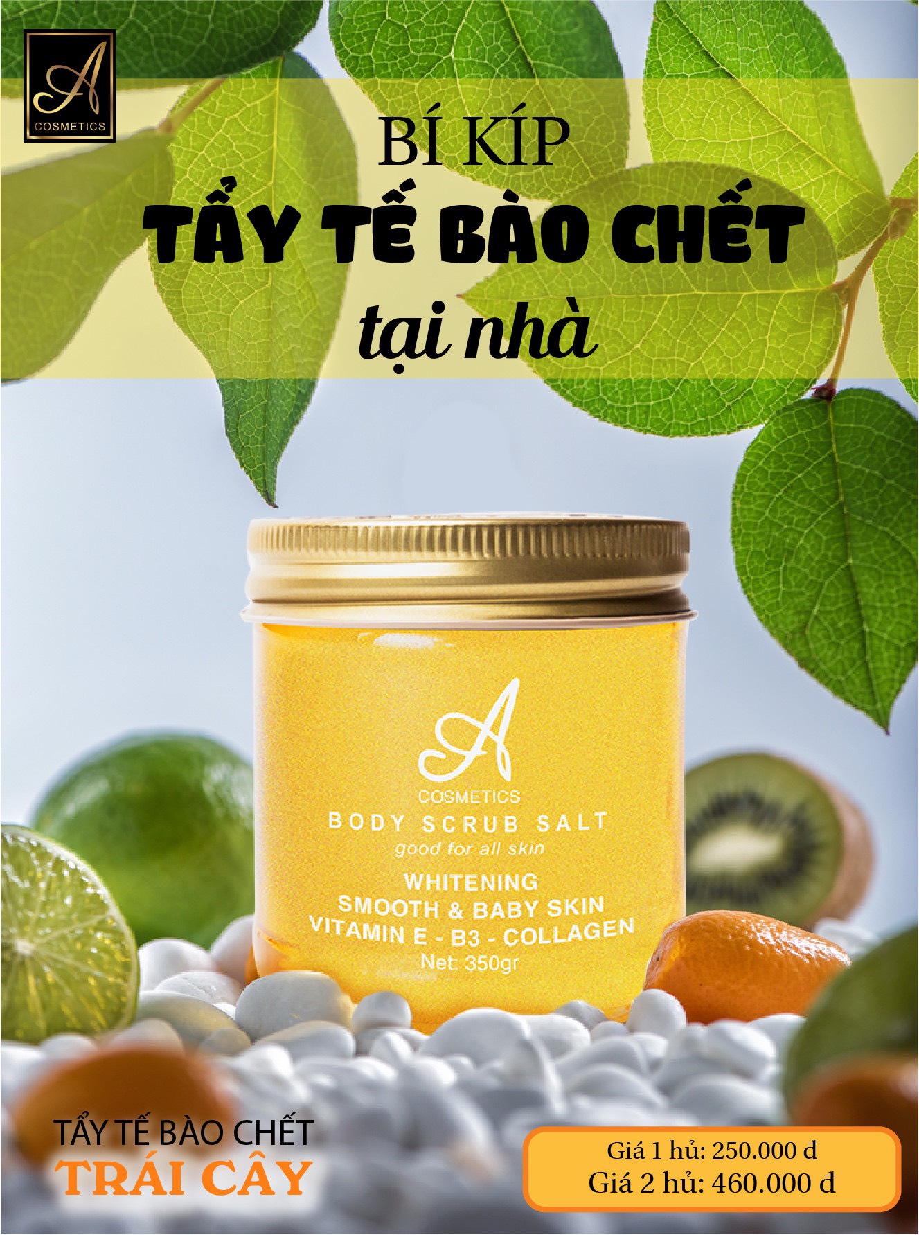 [Chính Hãng] tẩy da chết trái cây A cosmetics Phương Anh