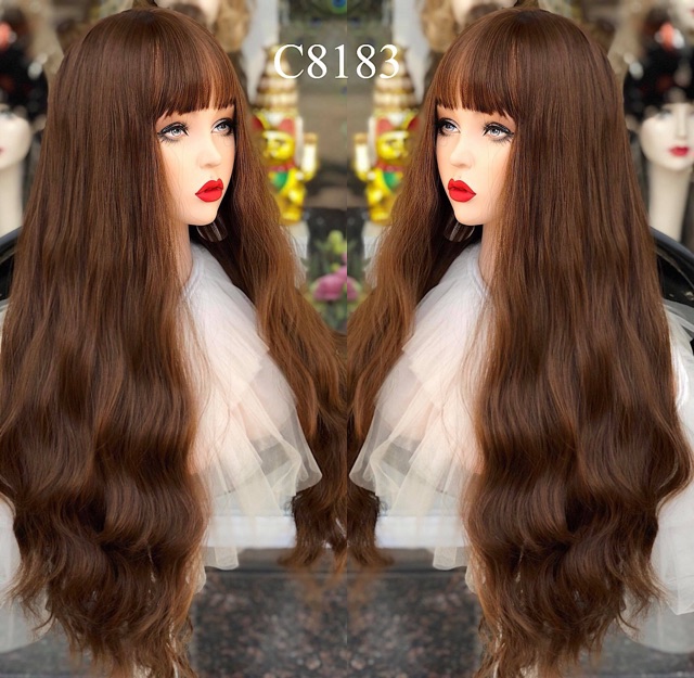 Tóc giả cả đầu xù dài❤️FREESHIP❤️ cả đầu xù dài cc31