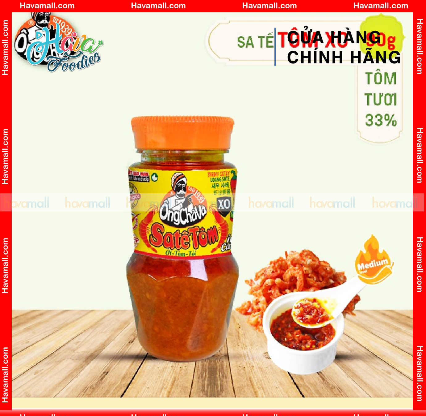 Sa Tế Tôm Ít Cay Ông Chà Và Hủ 90g