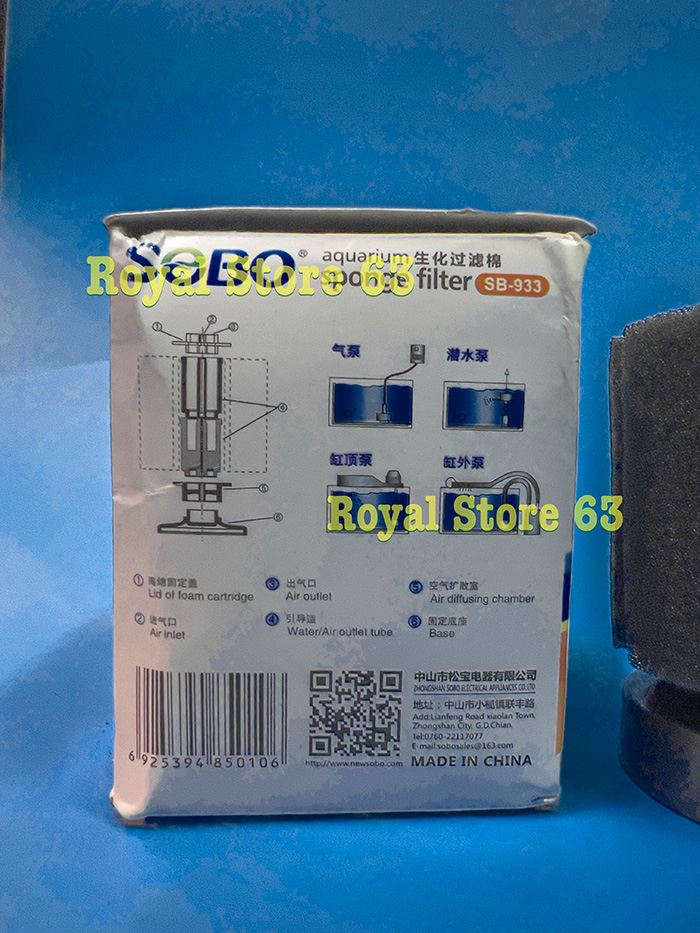 Sobo SB-933 Sponge Filter Oxy lọc vi sinh cho bể cá cảnh