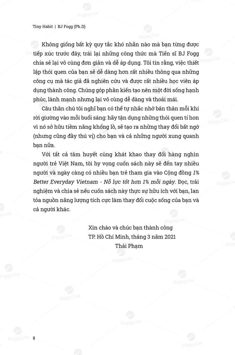 Tiny Habits: Thói quen tí hon - Tiềm năng khổng lồ