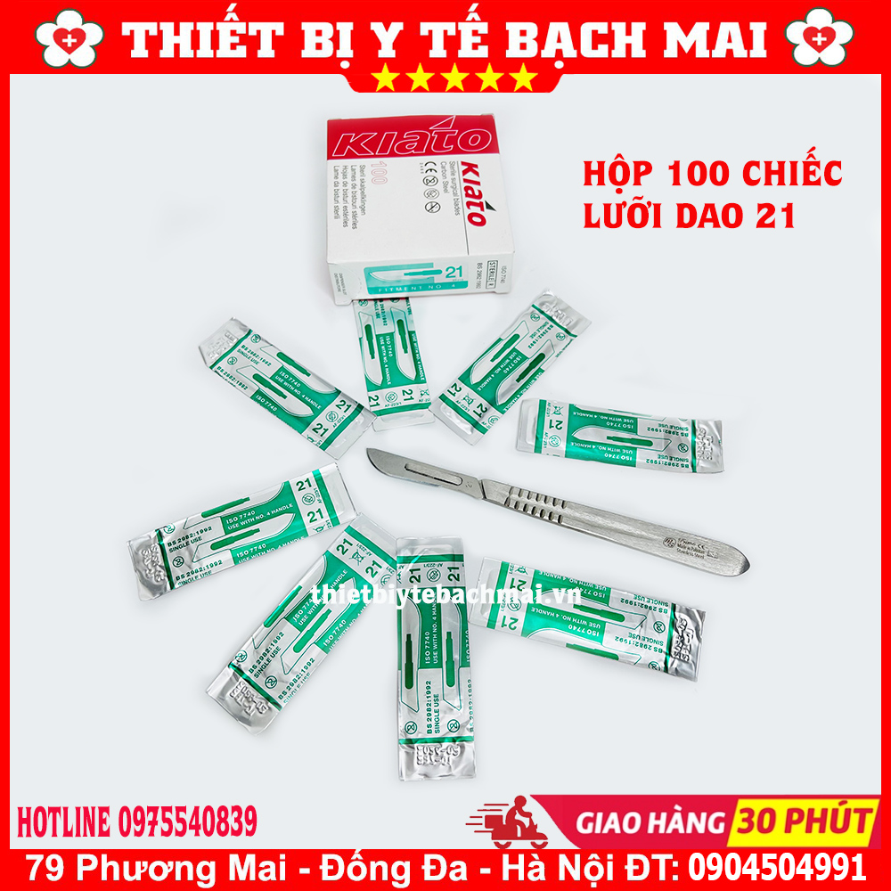 Lưỡi Dao Mổ KIATO Số 15 [Hộp 100 Cái]