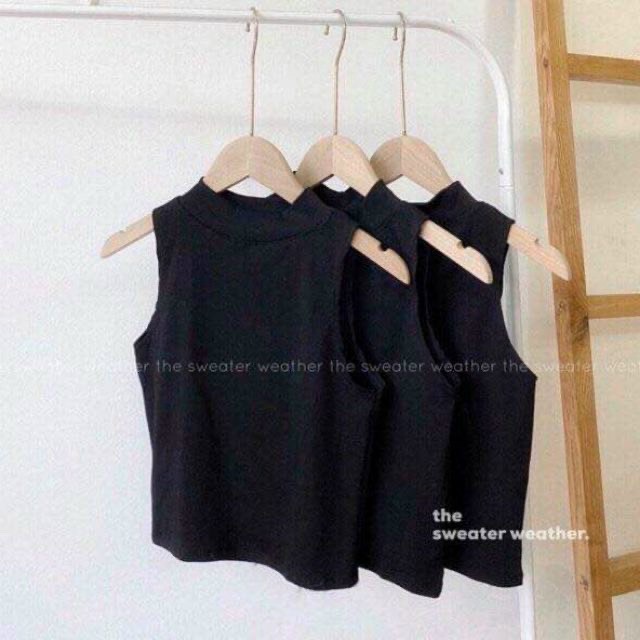 [HCM]Áo croptop ba lỗ chất thun thái co giãn kiểu dáng basic tôn dáng bao đẹp