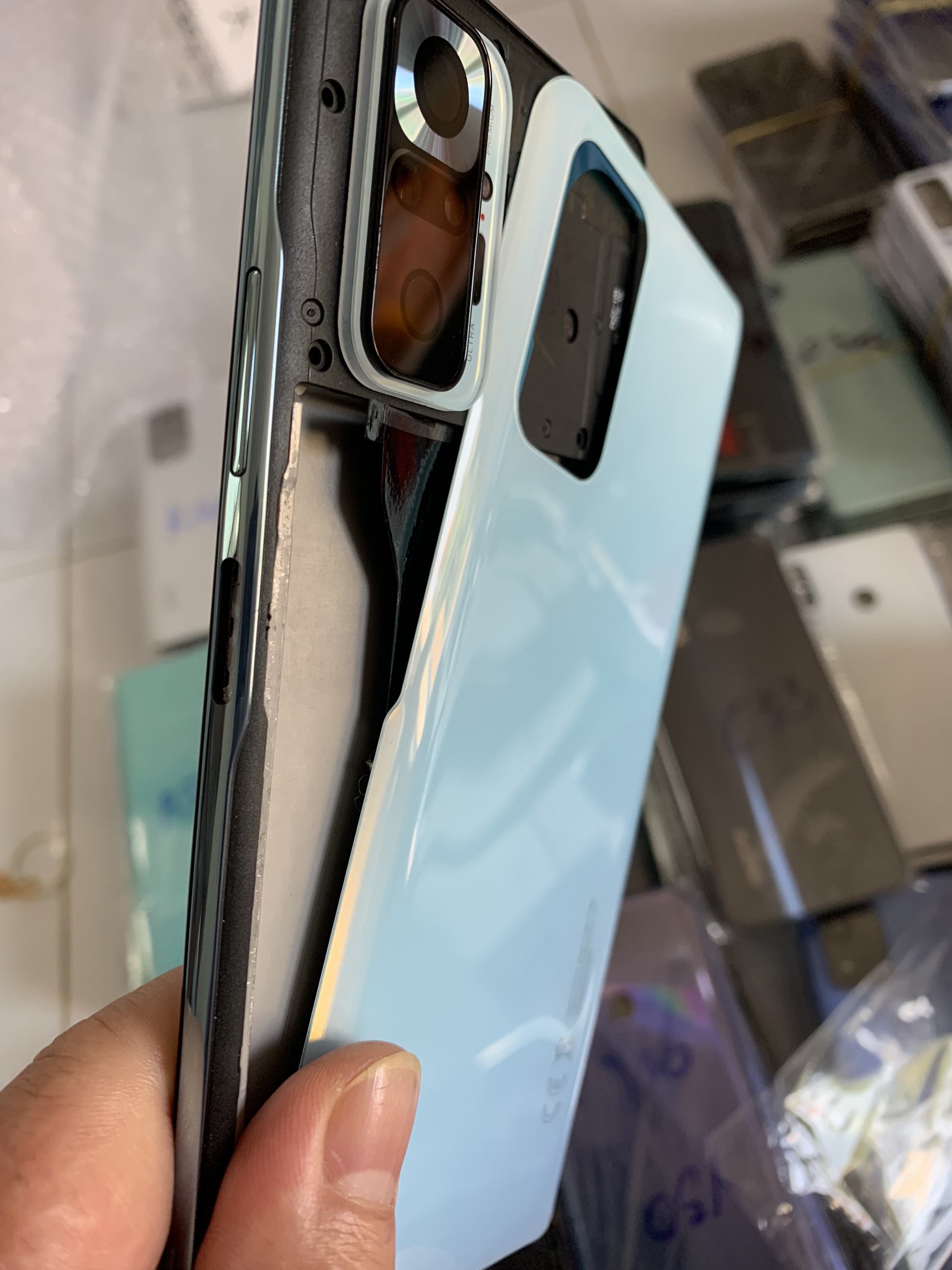 Bộ xương vỏ Xiaomi redmi note 10 pro, kèm kính cam