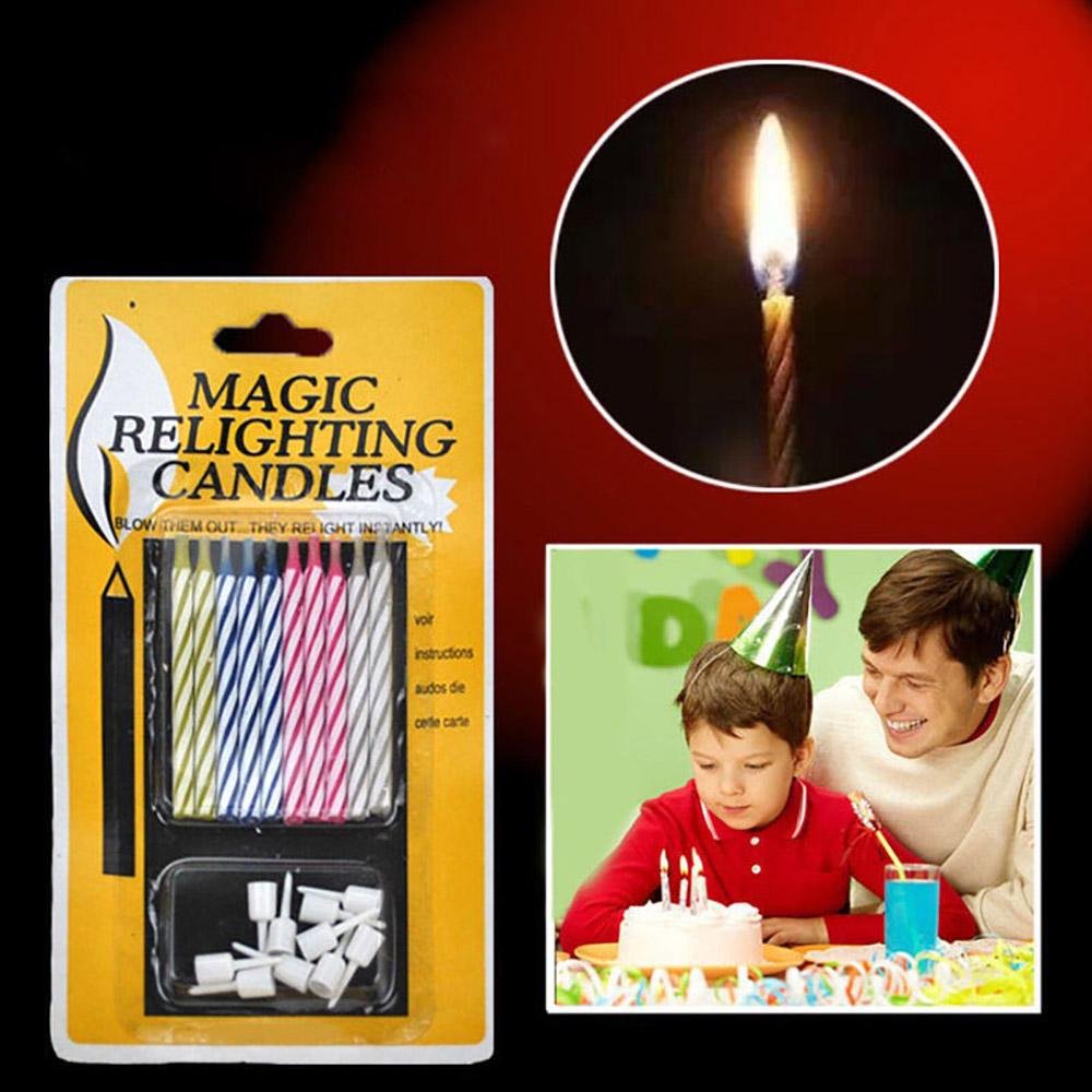 NẾN SINH NHẬT THỔI KHÔNG TẮT (MAGIC RELIGHTING CANDLES) TRANG TRÍ, SINH NHẬT