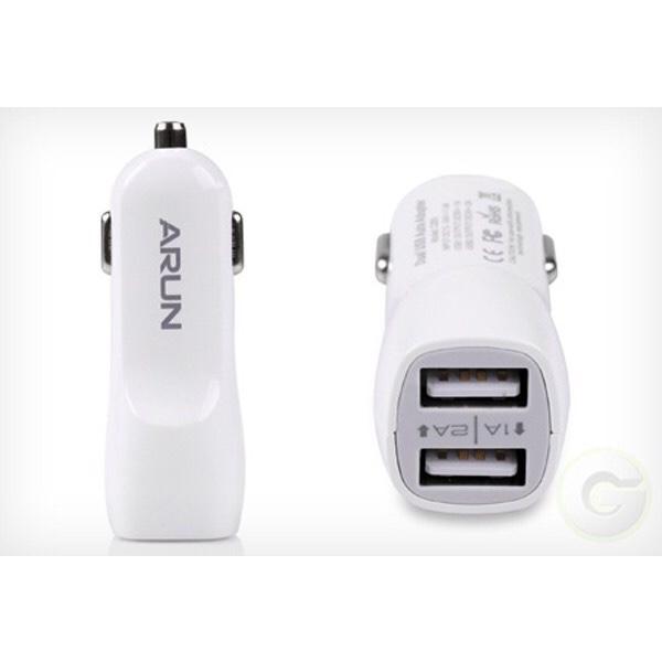 Cốc sạc xe hơi arun c201 2 cổng sạc nhanh 2a hàng xịn rất bền