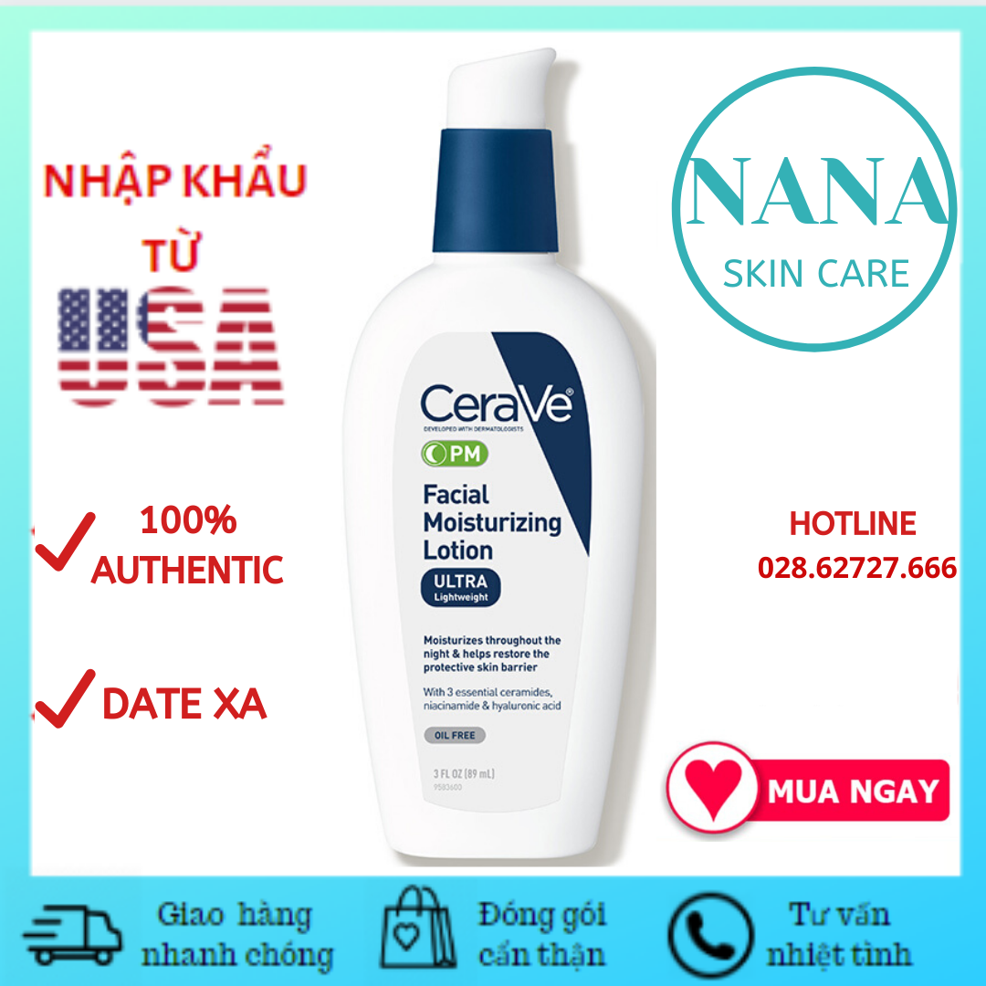 Kem Cấp Ẩm CeraVe Facial Moisturizing Lotion PM (89ml)