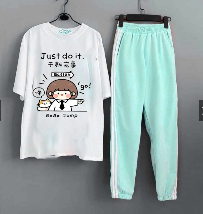 [FREESHIP] Cô bé just do it KÈM QUẦN 2 SỌC