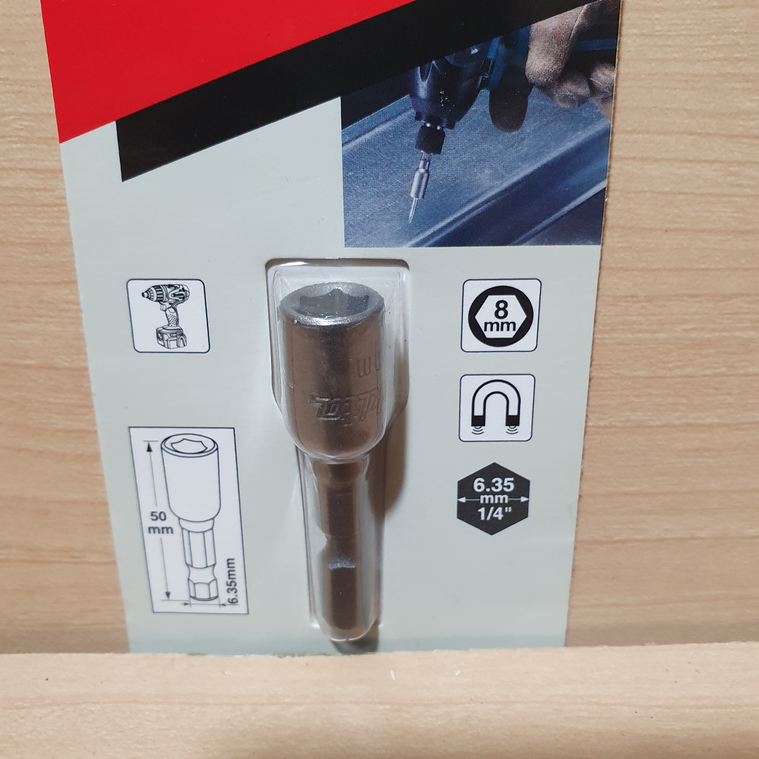 ĐẦU TUÝP MAKITA DÀI VẶN ỐC 1PC 8X50MM (ĐẦU BẮN TÔN)