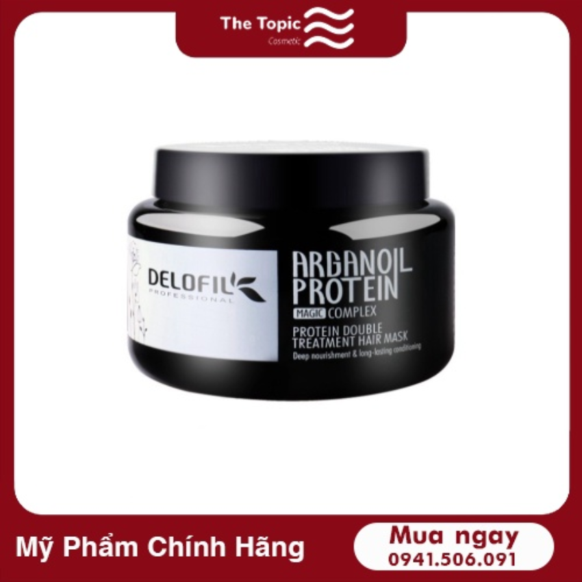 Hấp ủ dưỡng tóc hấp hũ phục hồi chuyên sâu DELOFIL 500ml, hấp tóc, hấp dưỡng tóc, hấp hũ, làm đẹp, chăm sóc tóc