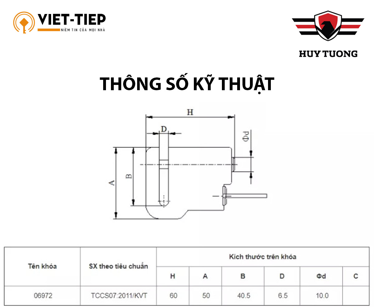 Khoá đĩa Việt Tiệp - Huy Tưởng