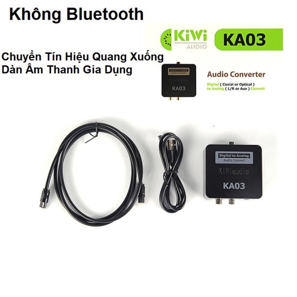 Bộ Chuyển Âm Thanh TV Cổng Quang Optical Sang Audio AV (RCA) Tặng Kèm Dây Quang - Hỗ Trợ Kết Nối Bluetooth - KA03 Pro